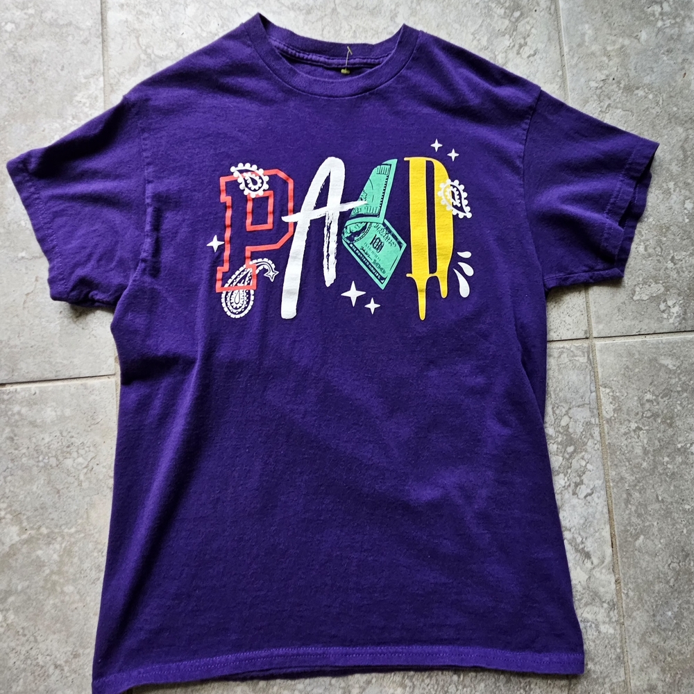 Unique Super Cool "PAID" Shirt  Size: SMALL